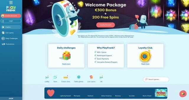 PlayFrank Casino Preview