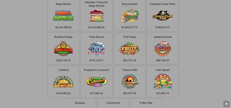 Captain Cooks Casino Games Preview