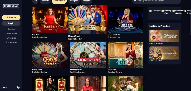 High Roller Casino Games Preview